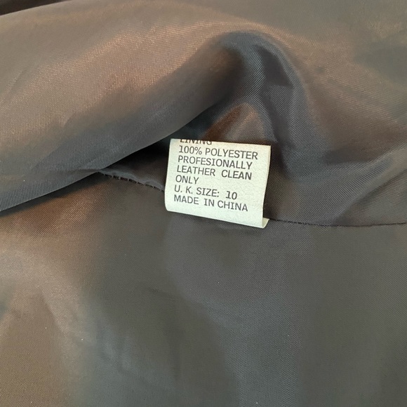 Like New Tadashi Pewter Genuine Leather Vest - Picture 5 of 9